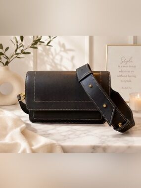 AALLYN Ingrid Structured Leather Crossbody Bag (As see in Vogue)